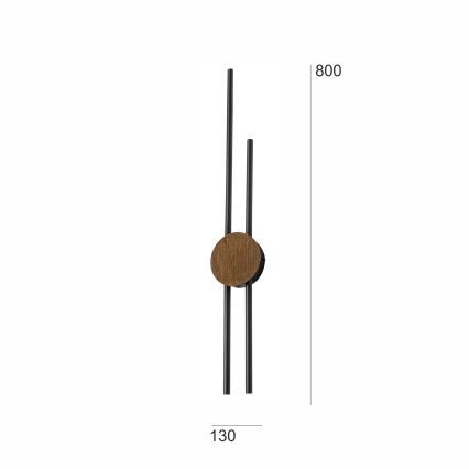 Brilagi - LED аплик WOODY COLLINE LED/15W/230V 80 см дъб