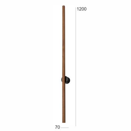 Brilagi - LED аплик WOODY LINE LED/12W/230V 120 см дъб череша