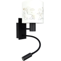 Brilagi - LED детска гъвкава стенна лампа BOBO 1xE27/25W/230V + LED/3W черна/бяла/с еднорози