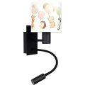 Brilagi - LED детска гъвкава стенна лампа BOBO 1xE27/25W/230V + LED/3W черна/бяла/с животински мотиви