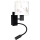 Brilagi - LED детска гъвкава стенна лампа BOBO 1xE27/25W/230V + LED/3W черна/кремава/с мотив зайчета