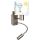 Brilagi - LED детска гъвкава стенна лампа BOBO 1xE27/25W/230V + LED/3W матов хром/бяла/с животински мотиви