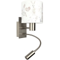 Brilagi - LED детска гъвкава стенна лампа BOBO 1xE27/25W/230V + LED/3W матов хром/бяла/зайчета