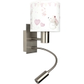Brilagi - LED детска гъвкава стенна лампа BOBO 1xE27/25W/230V + LED/3W матов хром/кремова/зайченца
