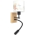 Brilagi - LED Детска гъвкава стенна лампа BOBO WOOD 1xE27/25W/230V + LED/3W дъб/черен/бял/с животински мотиви