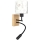 Brilagi - LED детска гъвкава стенна лампа BOBO WOOD 1xE27/25W/230V + LED/3W дъб/черна/бяла/зайчета