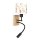 Brilagi - LED детска гъвкава стенна лампа BOBO WOOD 1xE27/25W/230V + LED/3W дъб/черно/бяло/с животински мотив