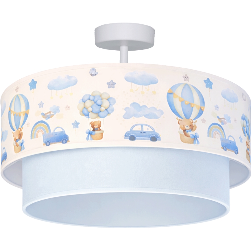 Brilagi - LED повърхностно монтиран детски полилей BOBO 1xE27/10W/230V Ø 40 см кремав/син с мотив меченца