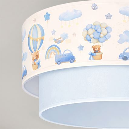 Brilagi - LED детски повърхностно монтиран плафон BOBO 1xE27/60W/230V Ø 40 см кремав/син/мечета