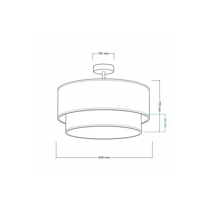 Brilagi - LED детски повърхностно монтиран плафон BOBO 1xE27/60W/230V Ø 40 см кремав/син/мечета