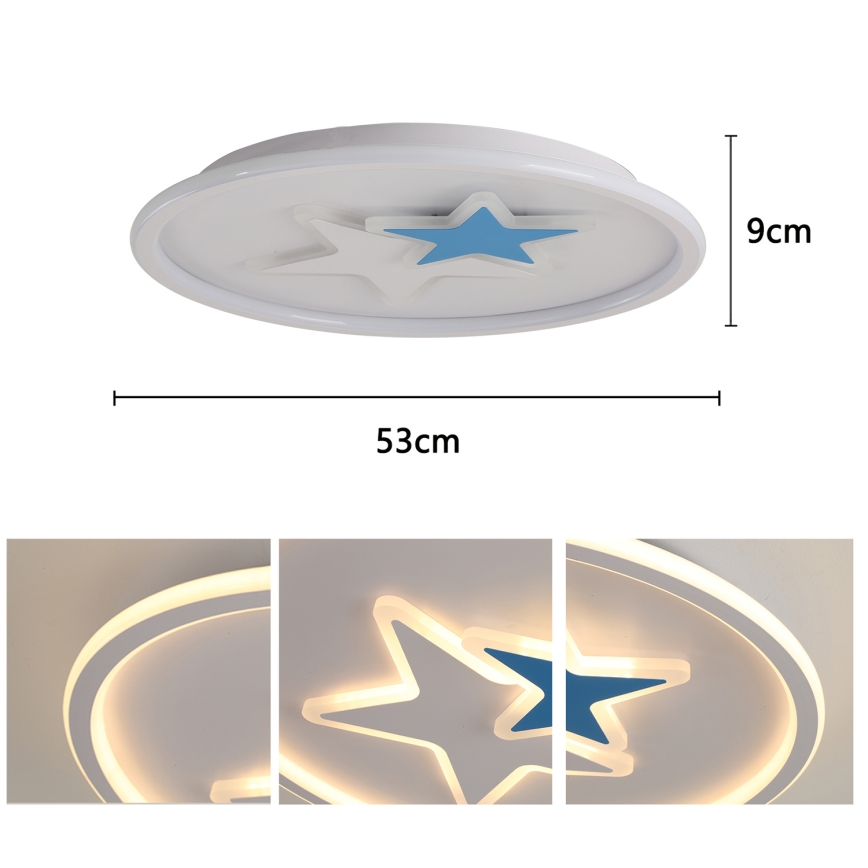 Brilagi - LED детски плафон STARS LED/35W/230V Ø 53 см