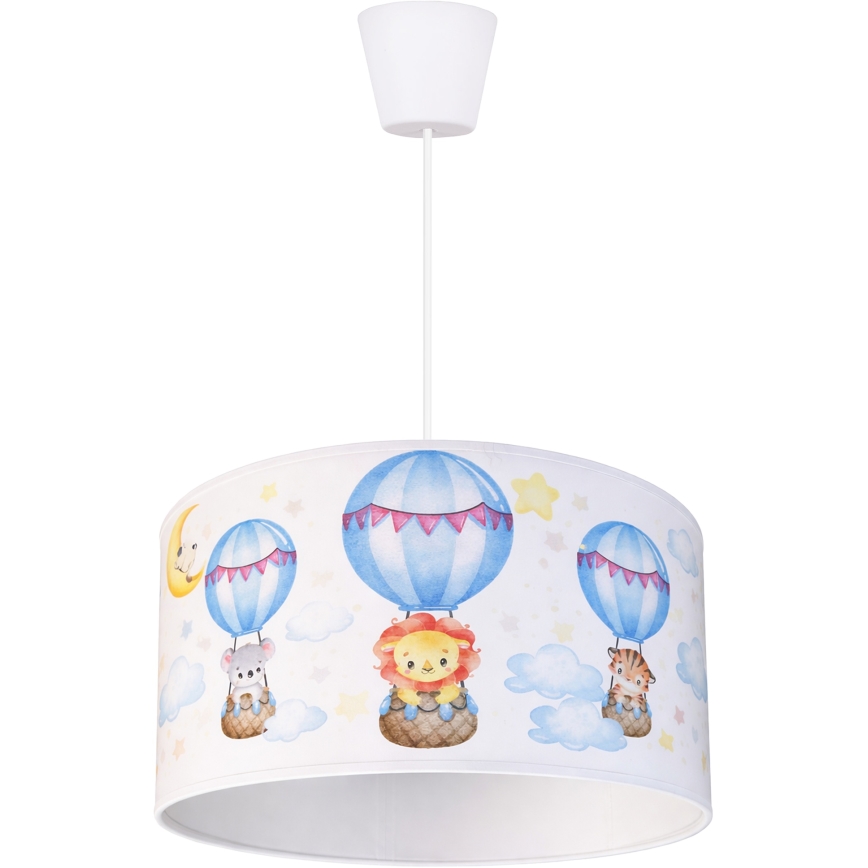 Brilagi - LED детски полилей на кабел BOBO 1xE27/10W/230V диаметър 35 см бял/животни