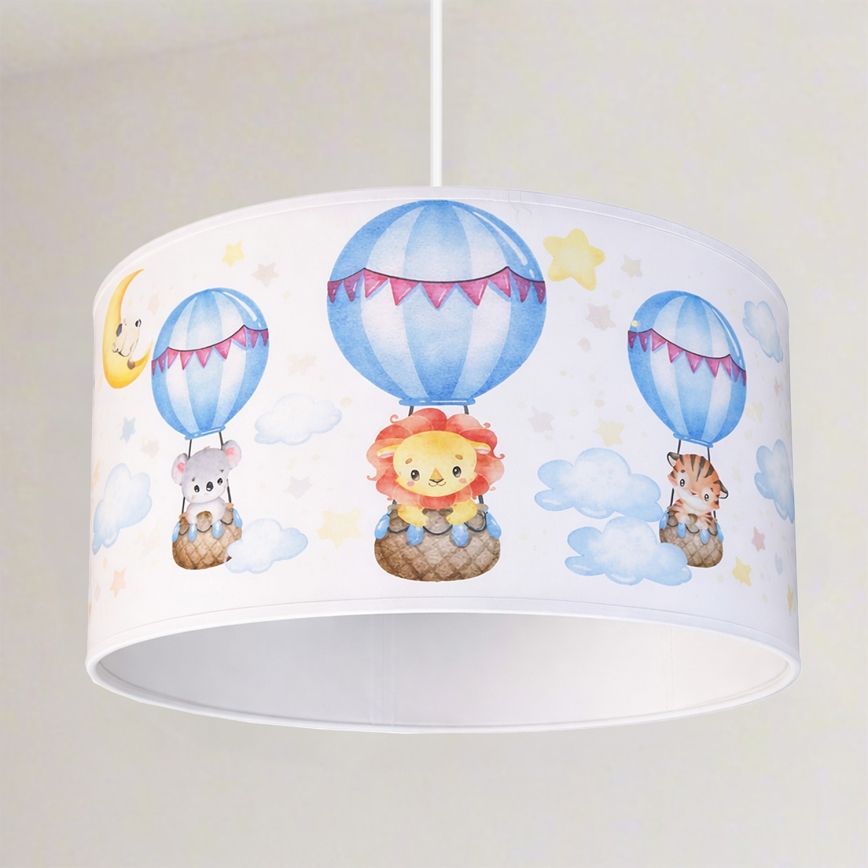 Brilagi - LED детски полилей на кабел BOBO 1xE27/10W/230V диаметър 35 см бял/животни