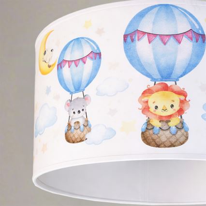 Brilagi - LED детски полилей на кабел BOBO 1xE27/10W/230V диаметър 35 см бял/животни