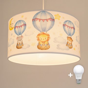 Brilagi - LED детски полилей на кабел BOBO 1xE27/60W/230V диаметър 35 см бял/животни