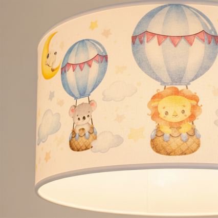 BRILAGI - LED детски полилей на кабел BOBO 1xE27/60W/230V диаметър 35 см бял/животни