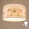 Brilagi - LED детски полилей на кабел BOBO 1xE27/60W/230V Ø 35 см розов/феи