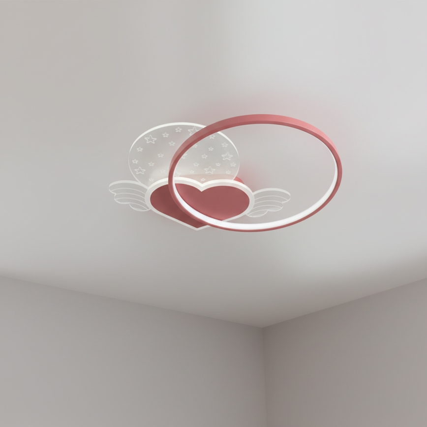 Brilagi - LED детско таванно осветително тяло LOVE LED/48W/230V 3000/4500/6000K розово