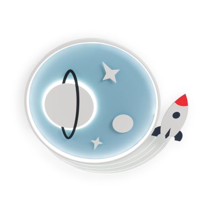 Brilagi - LED Детско таванно осветително тяло STARSHIP LED/64W/230V 3000/4500/6000K синьо