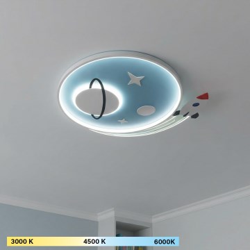 Brilagi -LED детско таванно осветително тяло STARSHIP LED/64W/230V 3000/4500K синьо