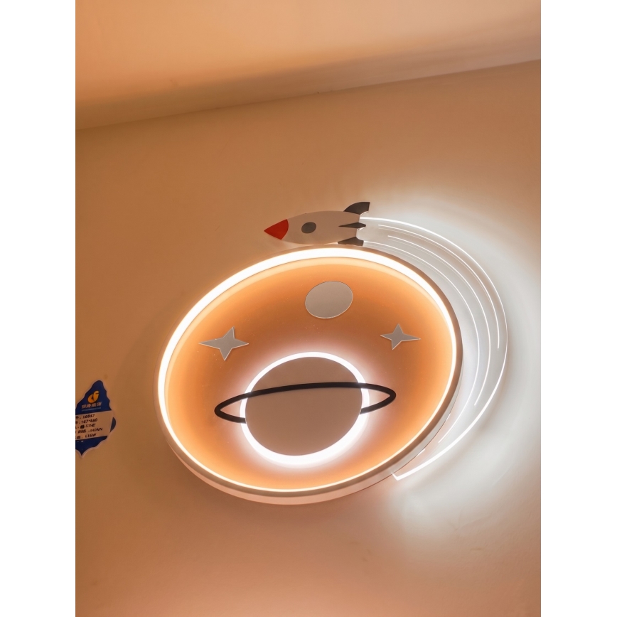 Brilagi -LED Детско таванно осветително тяло STARSHIP LED/64W/230V 3000/4500K жълто