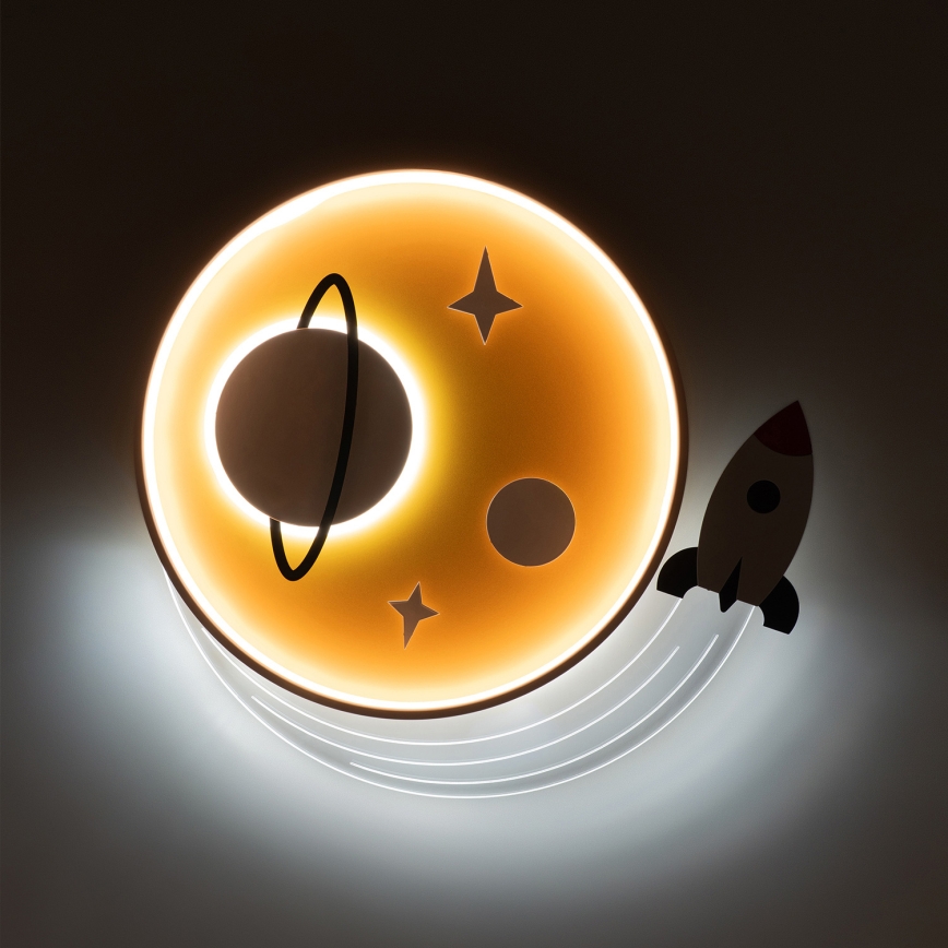 Brilagi -LED Детско таванно осветително тяло STARSHIP LED/64W/230V 3000/4500K жълто