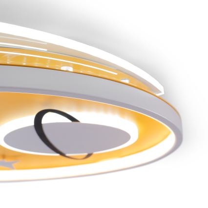 Brilagi -LED Детско таванно осветително тяло STARSHIP LED/64W/230V 3000/4500K жълто