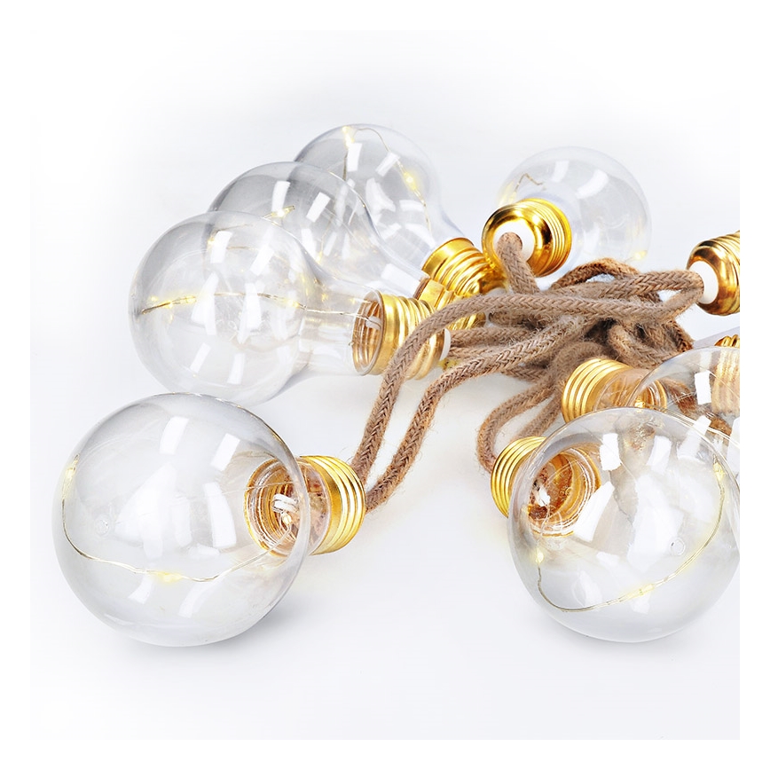 Brilagi - LED декоративен гирлянд 10xLED/3xAA 1,8m топла бяла светлина