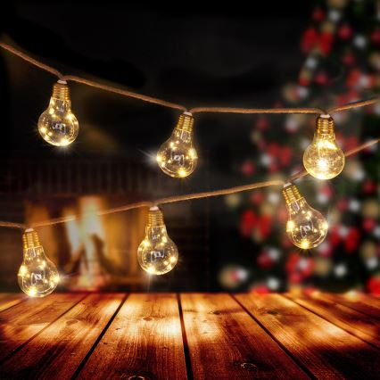 Brilagi - LED декоративен гирлянд 10xLED/3xAA 1,8m топла бяла светлина