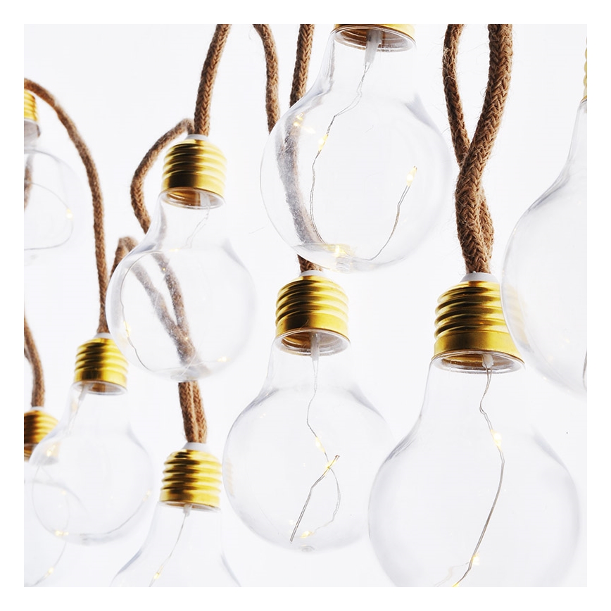 Brilagi - LED декоративен гирлянд 10xLED/3xAA 1,8m топла бяла светлина