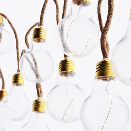 BRILAGI - LED декоративна гирлянда 10xLED/3xAA 1,8m топла бяла