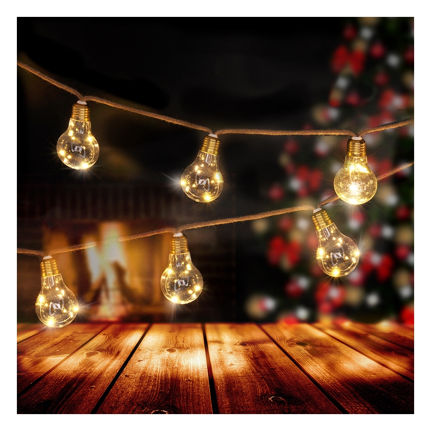 Brilagi - LED Декоративни лампички 10xLED/3xAA 1,8м топло бели