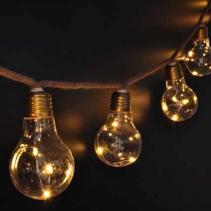 Brilagi - LED Декоративни лампички 10xLED/3xAA 1,8м топло бели
