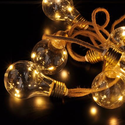 Brilagi - LED Декоративни лампички 10xLED/3xAA 1,8м топло бели