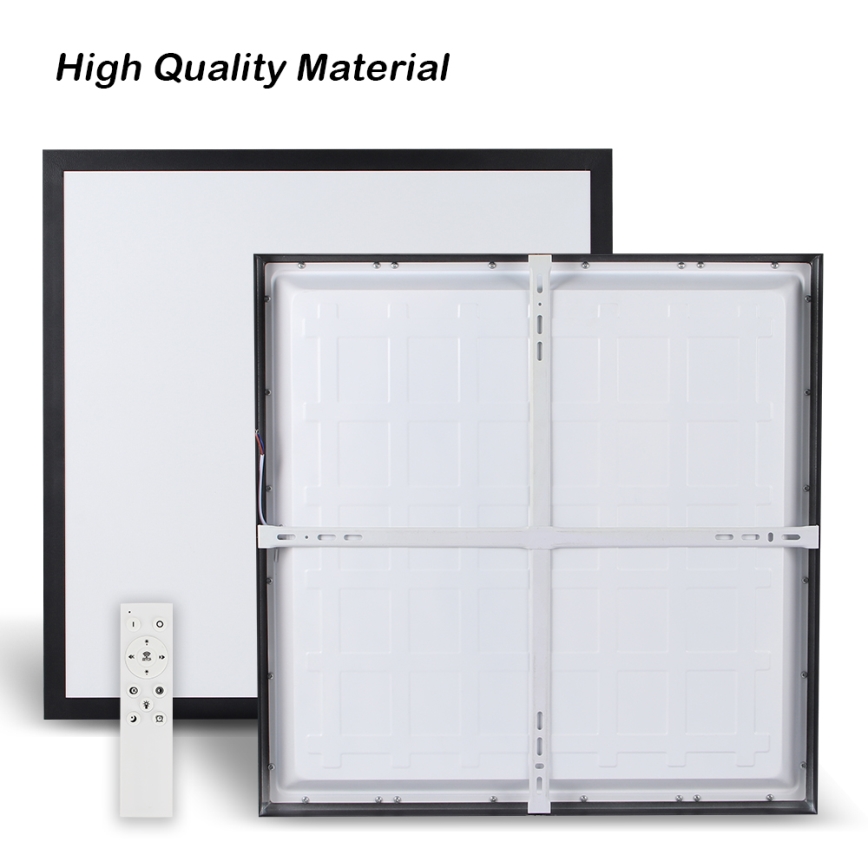Brilagi - LED Димерна таванна лампа FRAME SMART LED/50W/230V 60x60 см 3000-6000K IP44 Черна + Дистанционно