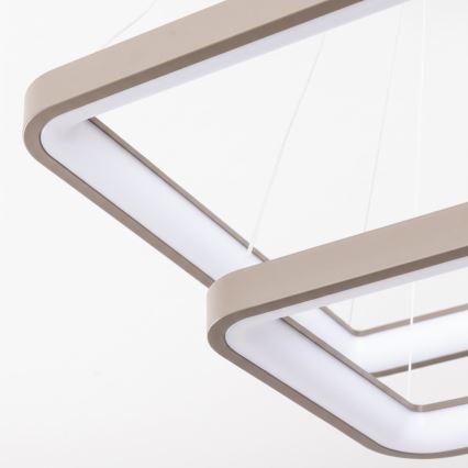 BRILAGI - LED полилей на кабел с възможност за димиране FALCON SLIM LED/78W/230V 3000-6500K 50x50 cm бежов + дистанционно управление