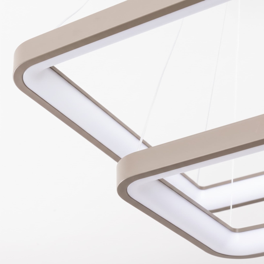 BRILAGI - LED полилей на кабел с възможност за димиране FALCON SLIM LED/78W/230V 3000-6500K 50x50 cm бежов + дистанционно управление