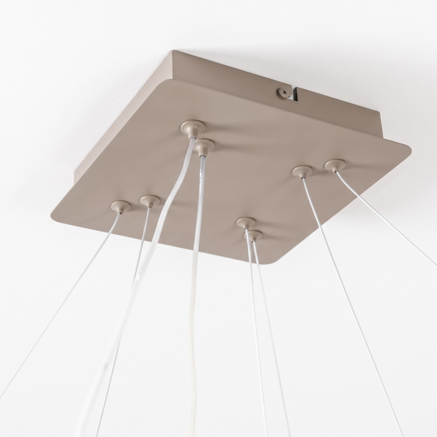 BRILAGI - LED полилей на кабел с възможност за димиране FALCON SLIM LED/78W/230V 3000-6500K 50x50 cm бежов + дистанционно управление