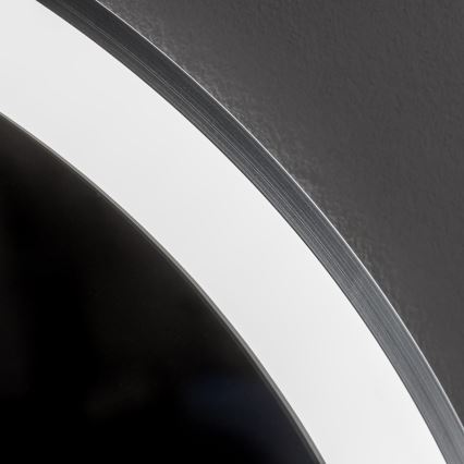 Brilagi - Димируемо LED огледало за баня с подгряване и подсветка ALU PRO LED/18W/230V, диаметър 60 см, 3000/4000/6500K, IP44, матов хром, CRI 90