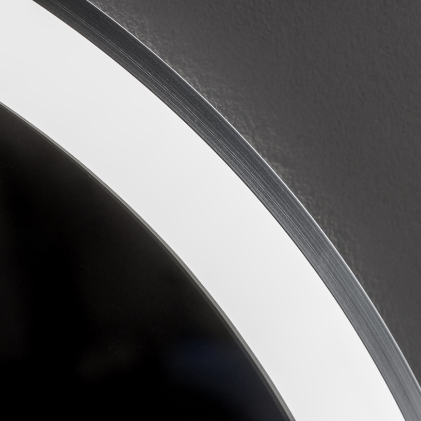 Brilagi - Димируемо LED огледало за баня с подгряване и подсветка ALU PRO LED/18W/230V, диаметър 60 см, 3000/4000/6500K, IP44, матов хром, CRI 90