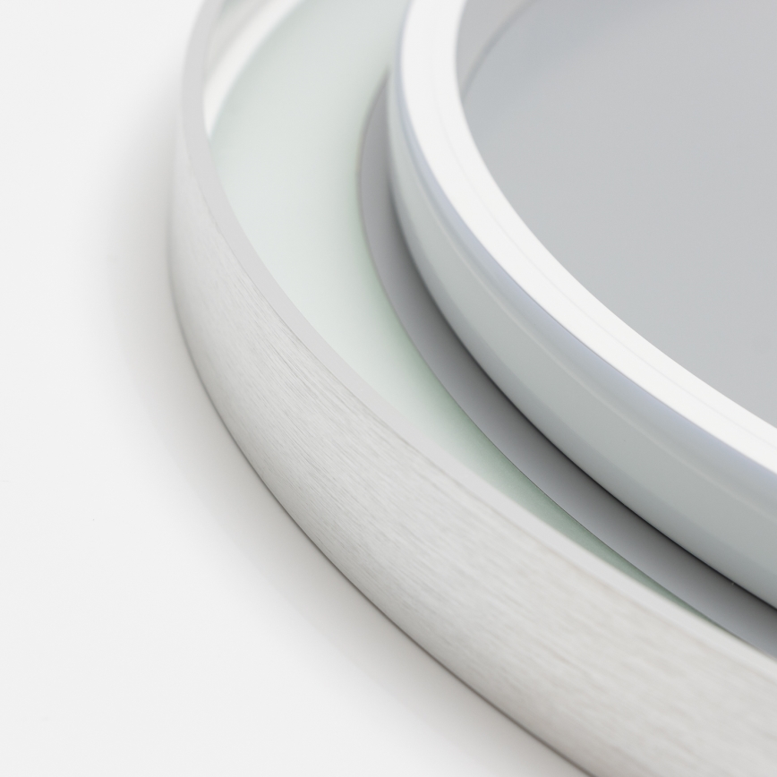 Brilagi - Димируемо LED огледало за баня с подгряване и подсветка ALU PRO LED/18W/230V, диаметър 60 см, 3000/4000/6500K, IP44, матов хром, CRI 90