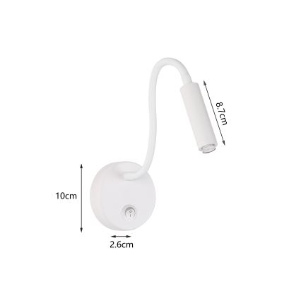 Brilagi - LED Димируем гъвкава стена лампа MAYA 1xG9/4W/230V бял 2700-6500K Wi-Fi Tuya