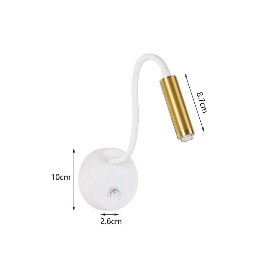 Brilagi - LED Димируем гъвкава стена лампа MAYA 1xG9/4W/230V бял/златист 2700-6500K Wi-Fi Tuya