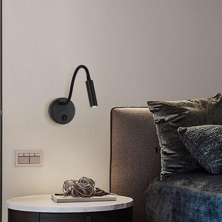 Brilagi - LED Димируем гъвкава стена лампа MAYA 1xG9/4W/230V черен 2700-6500K Wi-Fi Tuya