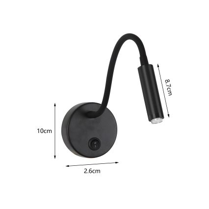 Brilagi - LED Димируем гъвкава стена лампа MAYA 1xG9/4W/230V черен 2700-6500K Wi-Fi Tuya