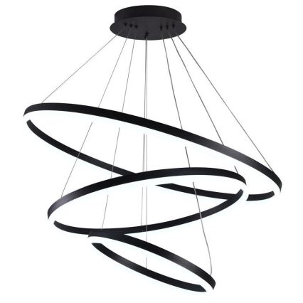 Brilagi - LED Димируем пендел CIRCLE LED/125W/230V 3000-6500K черен + дистанционно управление