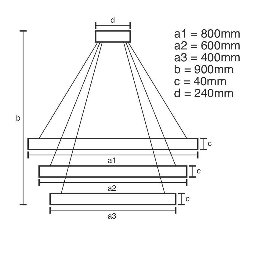 Brilagi - LED Димируем пендел CIRCLE LED/125W/230V 3000-6500K черен + дистанционно управление