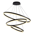 Brilagi - LED Димируем пендел CIRCLE LED/125W/230V 3000-6500K черен + дистанционно управление