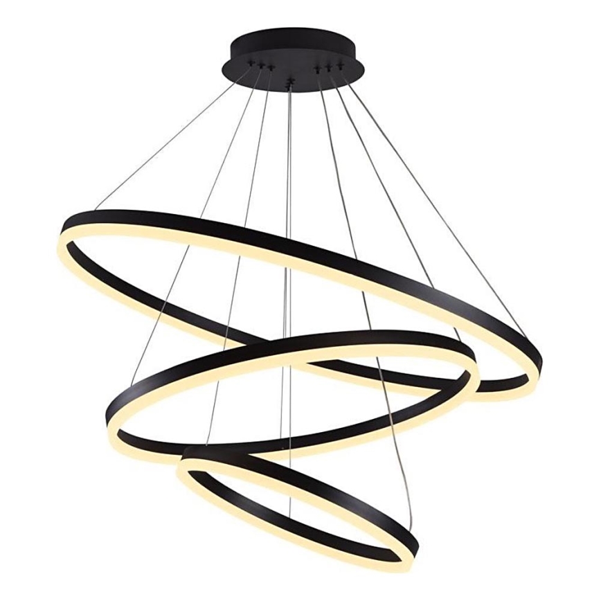 Brilagi - LED Димируем пендел CIRCLE LED/125W/230V 3000-6500K черен + дистанционно управление