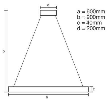 Brilagi - LED Димируем пендел CIRCLE LED/42W/230V 3000-6500K + дистанционно управление